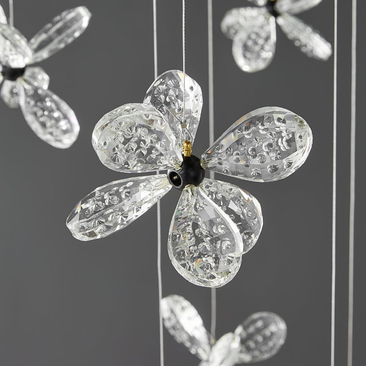 Floating Crystal Flower Ceiling Lamp