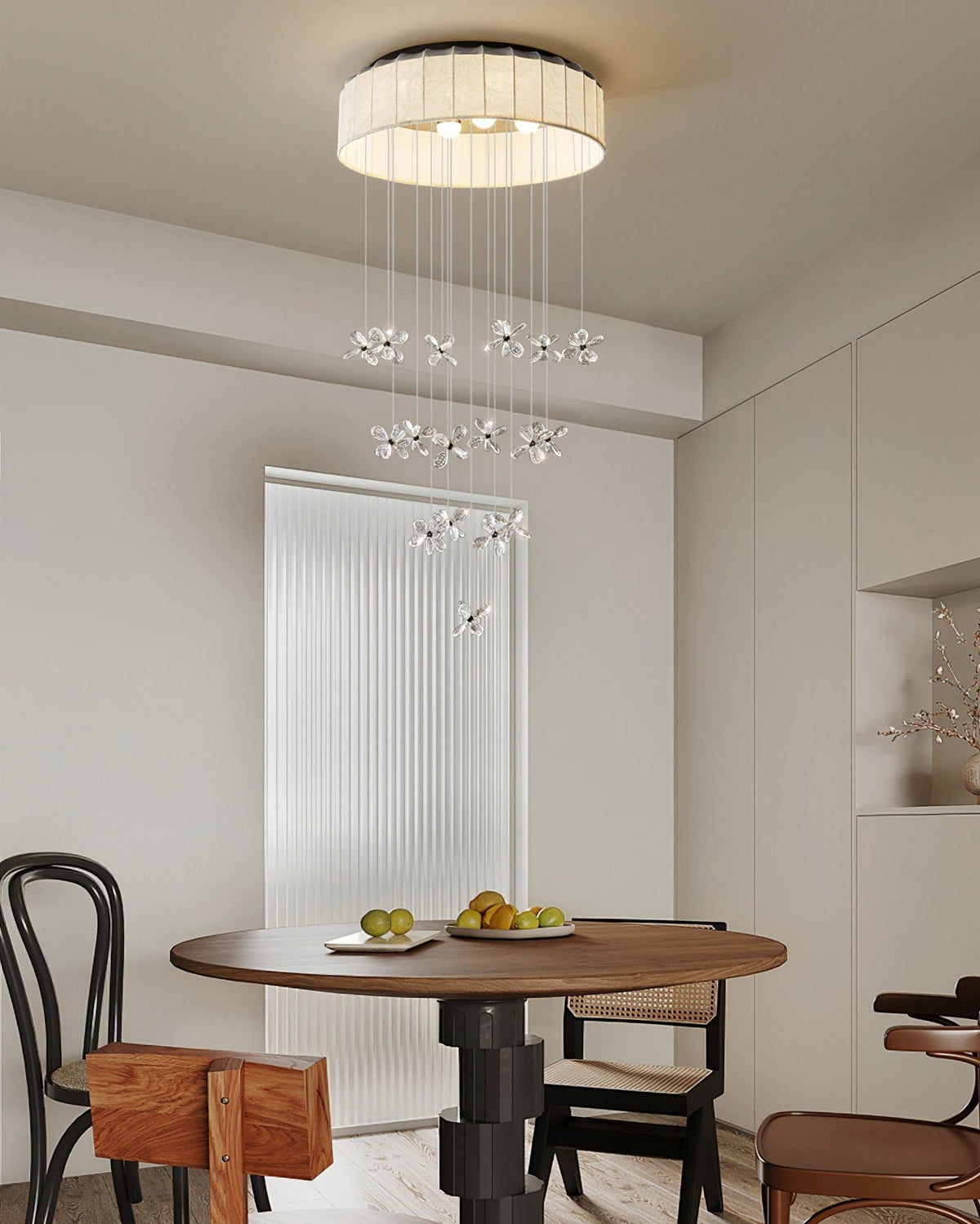 Floating Crystal Flower Ceiling Lamp