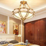 Floral Brass Ceiling Lamp