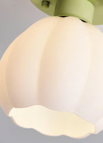Flower Shaded Semi Flushmount Light