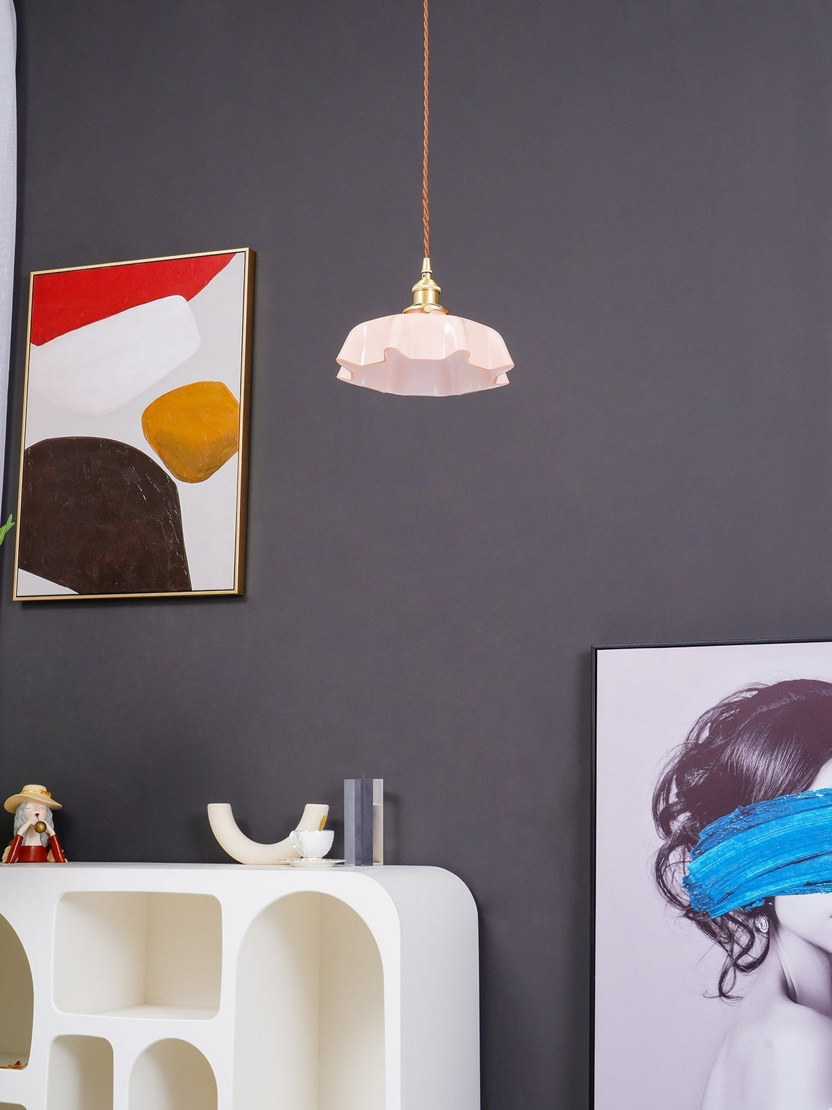 French Flower Pendant Swag Light