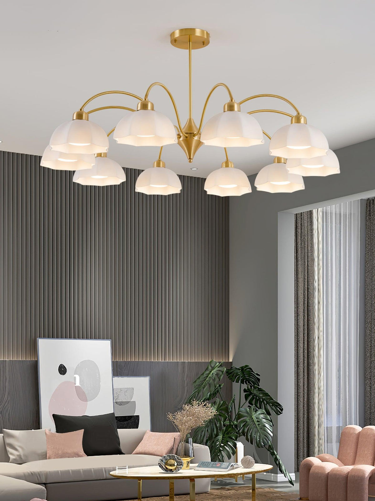 frosted-glass-bell-chandelier
