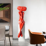 Girl Meditate Sculpture Floor Lamp