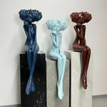 Girl Meditate Sculpture Floor Lamp