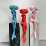 Girl Meditate Sculpture Floor Lamp