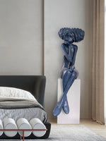 Girl Meditate Sculpture Floor Lamp