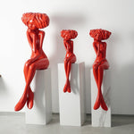 Girl Meditate Sculpture Floor Lamp