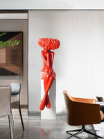 Girl Meditate Sculpture Floor Lamp