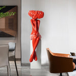 Girl Meditate Sculpture Floor Lamp