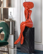 Girl Meditate Sculpture Floor Lamp