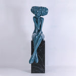 Girl Meditate Sculpture Floor Lamp