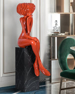 Girl Meditate Sculpture Floor Lamp