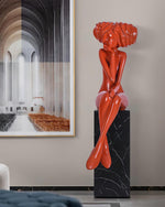 Girl Meditate Sculpture Floor Lamp