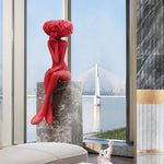 Girl Meditate Sculpture Floor Lamp