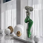 Girl Meditate Sculpture Floor Lamp