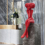 Girl Meditate Sculpture Floor Lamp