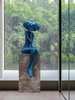 Girl Meditate Sculpture Floor Lamp