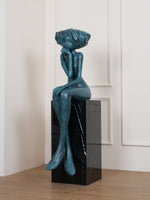 Girl Meditate Sculpture Floor Lamp