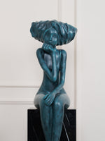 Girl Meditate Sculpture Floor Lamp