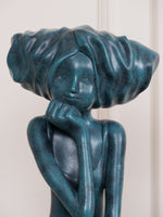 Girl Meditate Sculpture Floor Lamp