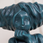 Girl Meditate Sculpture Floor Lamp