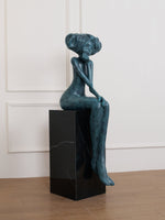 Girl Meditate Sculpture Floor Lamp