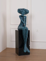 Girl Meditate Sculpture Floor Lamp