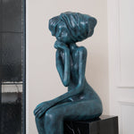 Girl Meditate Sculpture Floor Lamp