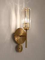 Gold Plate Crystal Wall Lamp