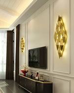 Golden Honeycomb LED Wall Light