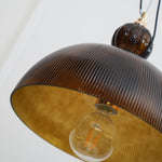 Green Glass Bowl Pendant Lamp