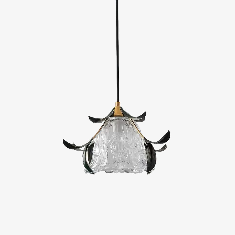Green Leaf Floral Pendant Light
