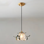 Green Leaf Floral Pendant Light