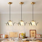 Green Leaf Floral Pendant Light