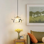 Green Leaf Floral Pendant Light