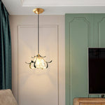 Green Leaf Floral Pendant Light