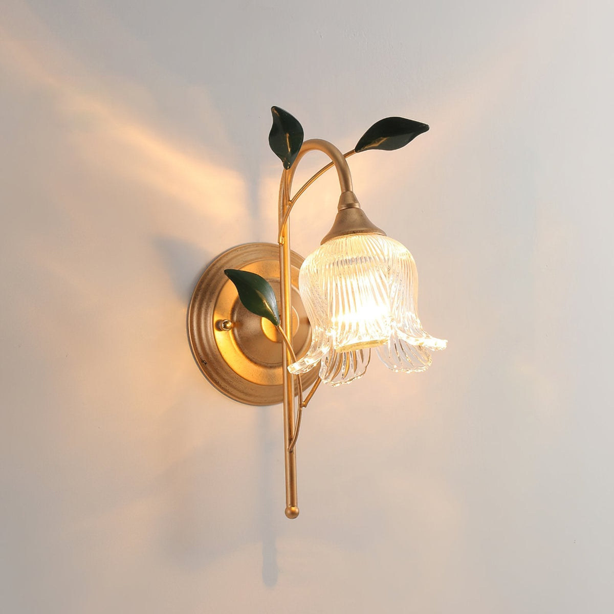Green Leaf Floral Wall Light