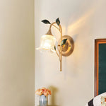 Green Leaf Floral Wall Light