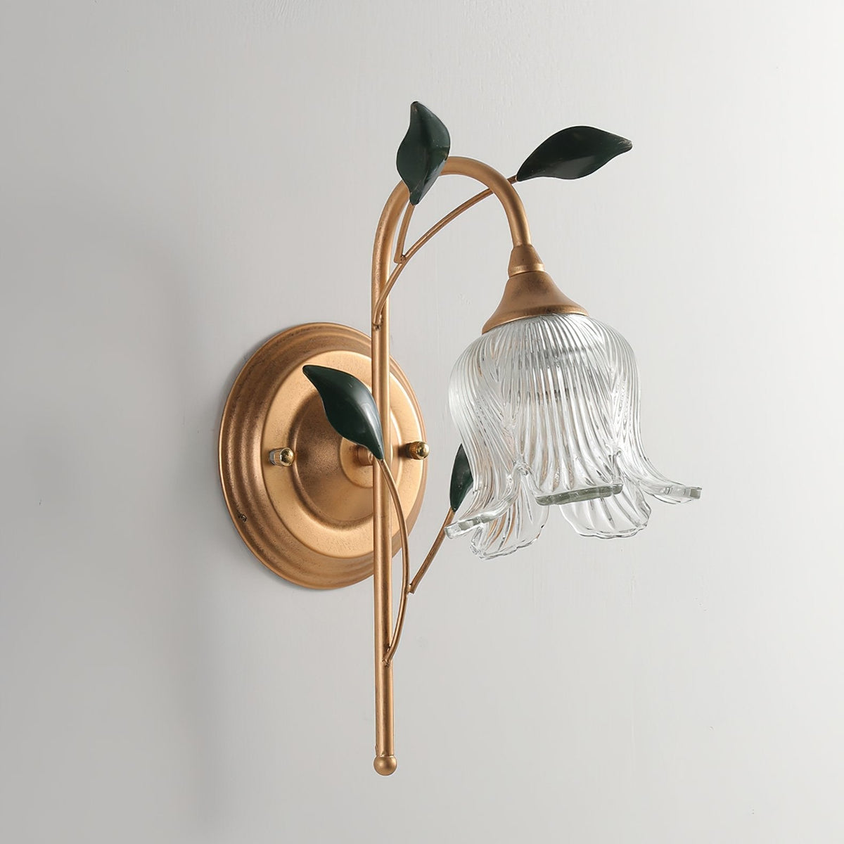 Green Leaf Floral Wall Light