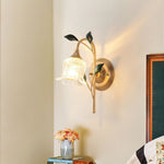 Green Leaf Floral Wall Light