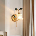 Green Leaf Floral Wall Light