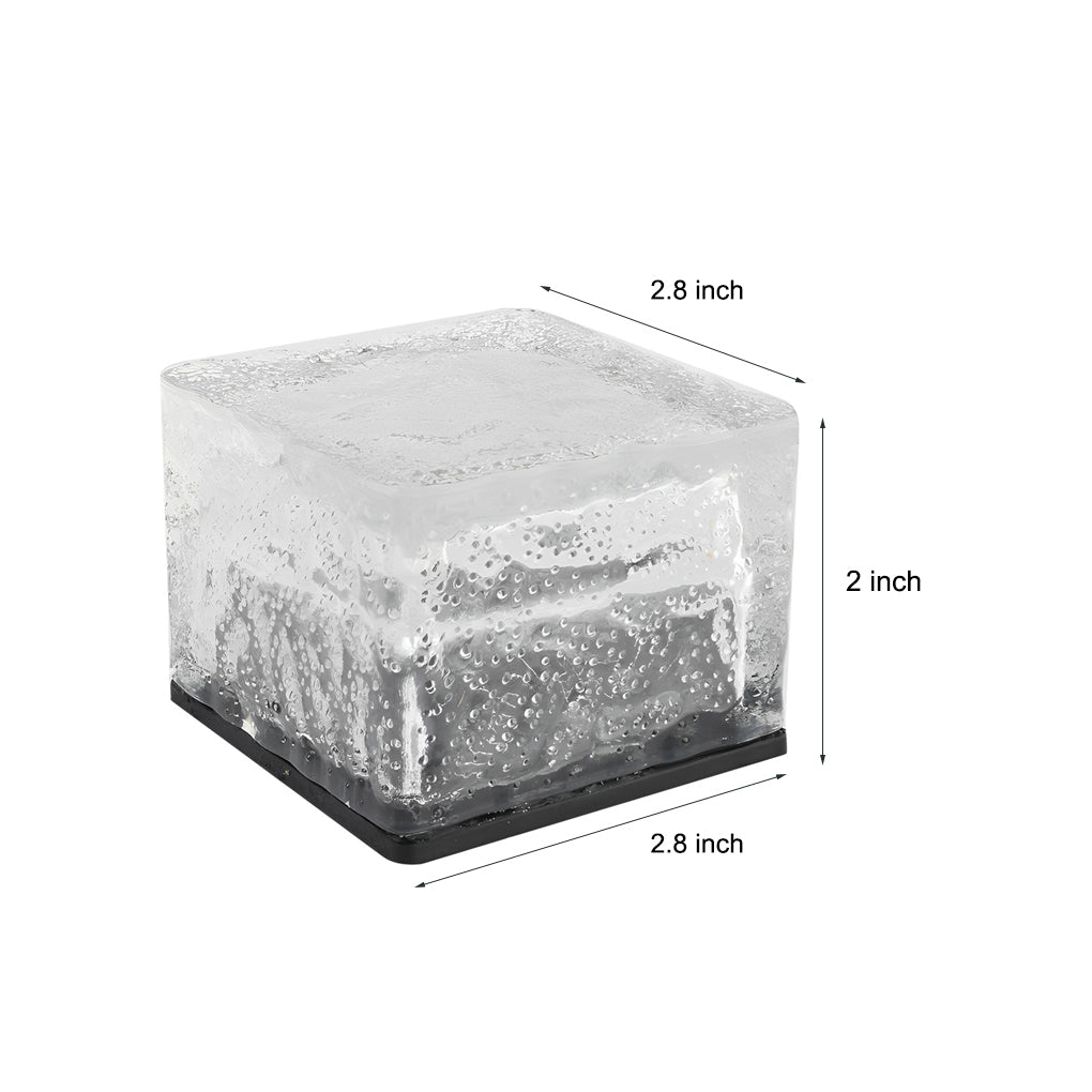 2V Mount Free Ice Cube Lights Colorful Modern Smart Solar Outdoor Step Lighting