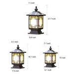 Retro Grilles Solar Fence Post Light Ha080730