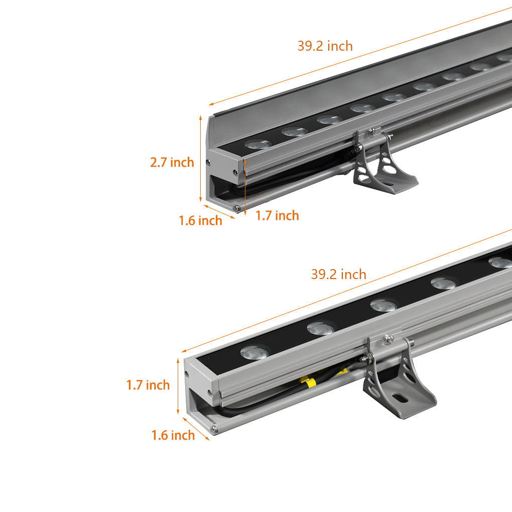 Linear Up Led Outdoor Wall Washer Lights Wall Landscape Lamp With Baffle