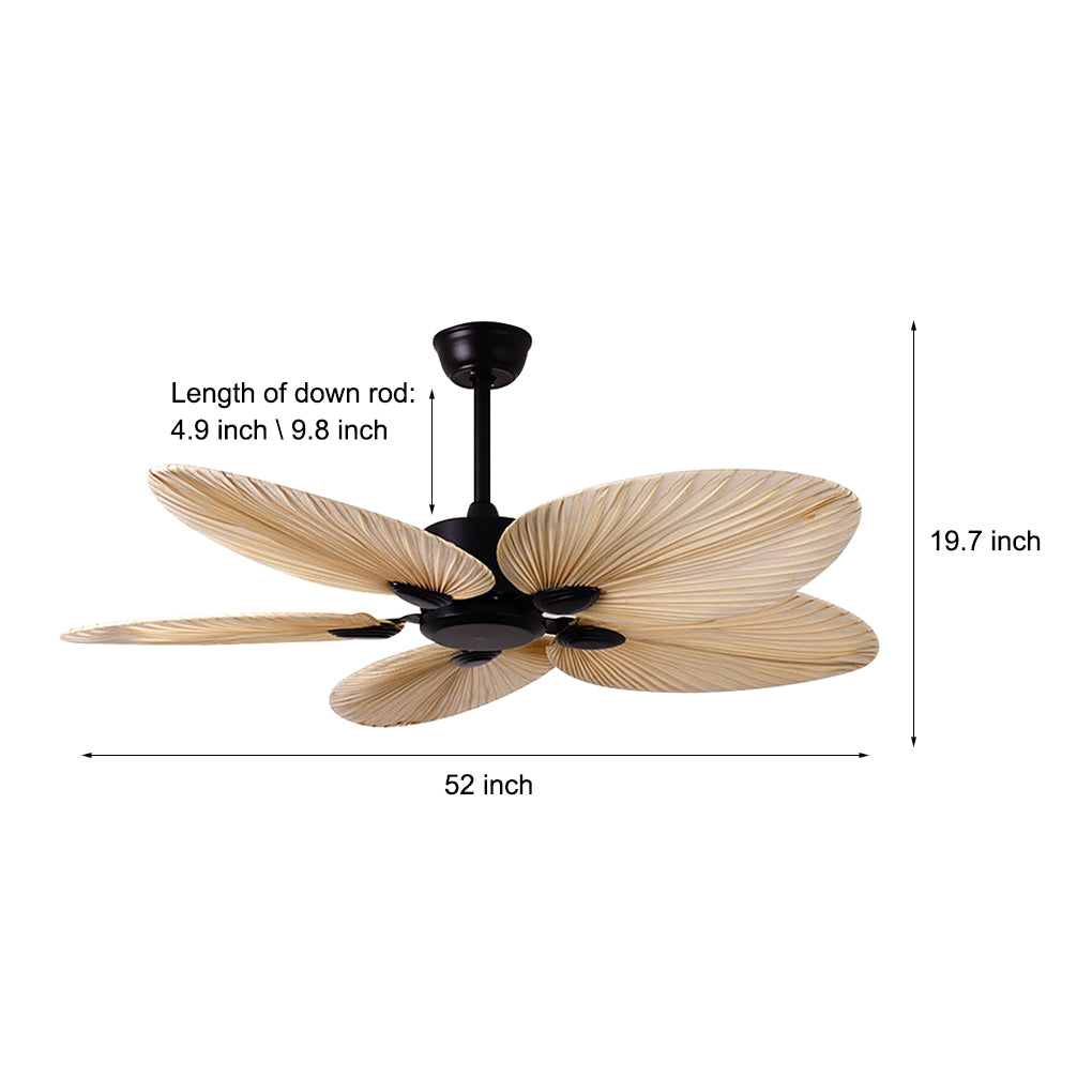 Palm Leaf Frequency Conversion Noiseless Timing Shutdown Ceiling Fan