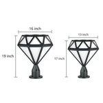 Unique Diamond Shaped Led Post Lights Outdoor Lights Waterproof Fence Post Lights