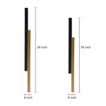 Nordic Minimalist Double Long Strip Led Wall Lamp For Living Room Bedside Aisle