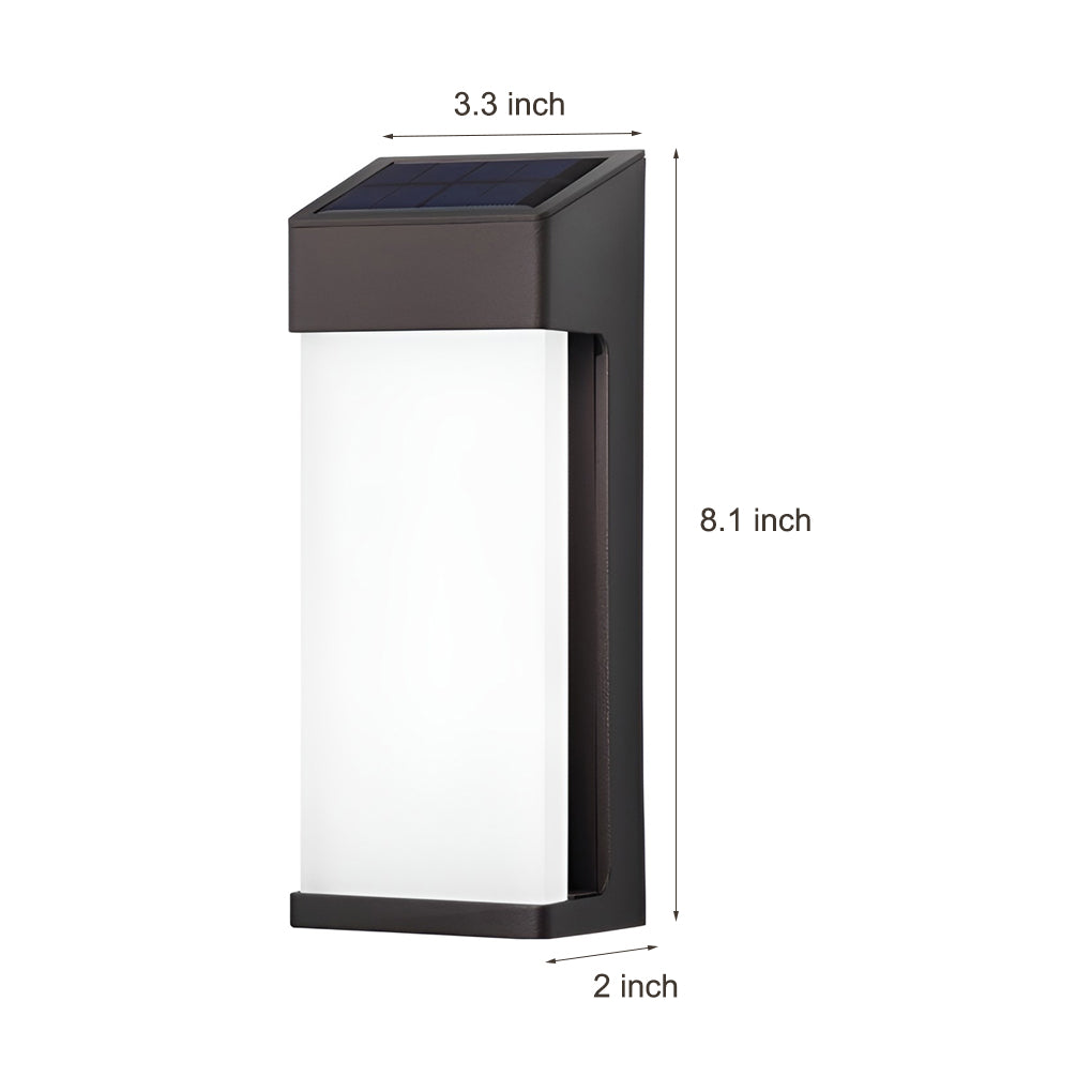 Rectangular Led Outdoor Solar Sconce Light