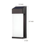 Rectangular Led Outdoor Solar Sconce Light