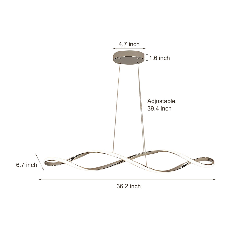 Creative Waves Electroplating Modern Chandelier Li002169
